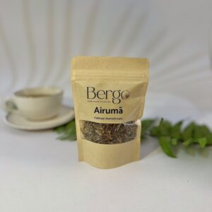 alt="cha para colica menstrual Airuma com camomila canela erva doce funcho menta e dente de leao Bergo Botica"